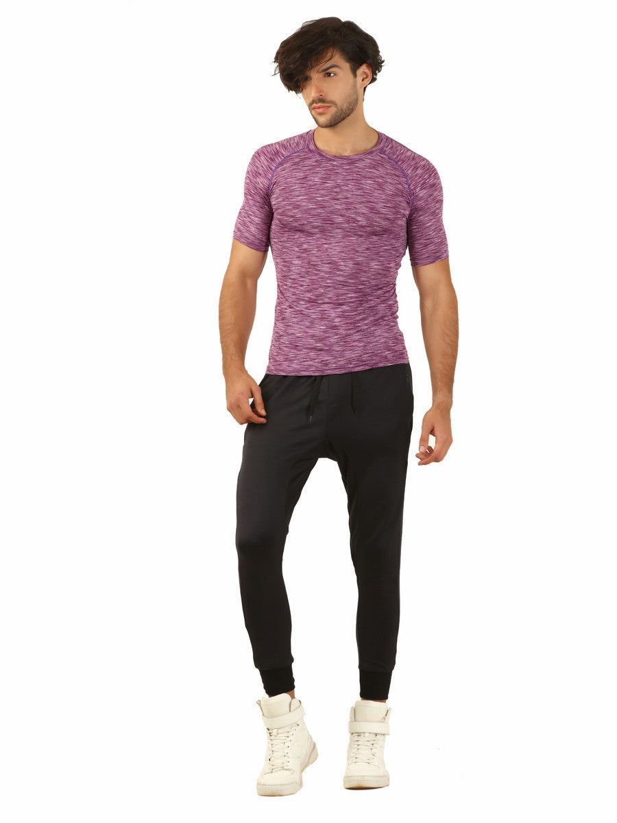 Anti-bacterial quick dry Purple T-Shirt - Zebo Active Wear