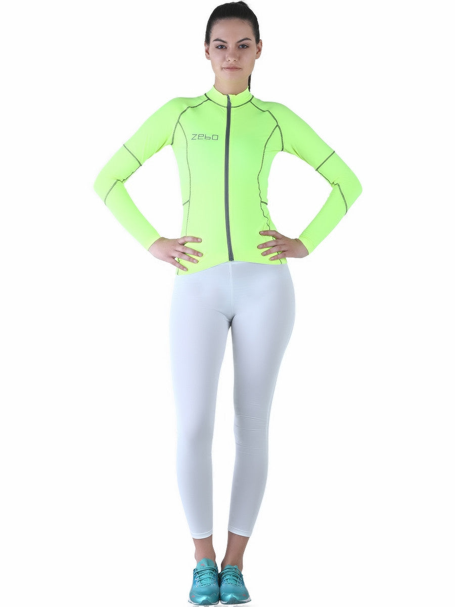 All weather anti bacterial flo green jacket - Zebo Active Wear