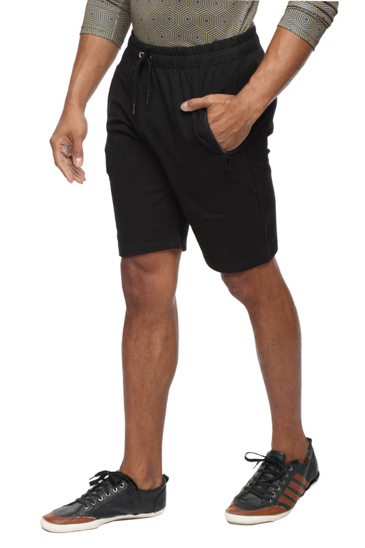 Cotton casual training Shorts- Black - Zebo Active Wear