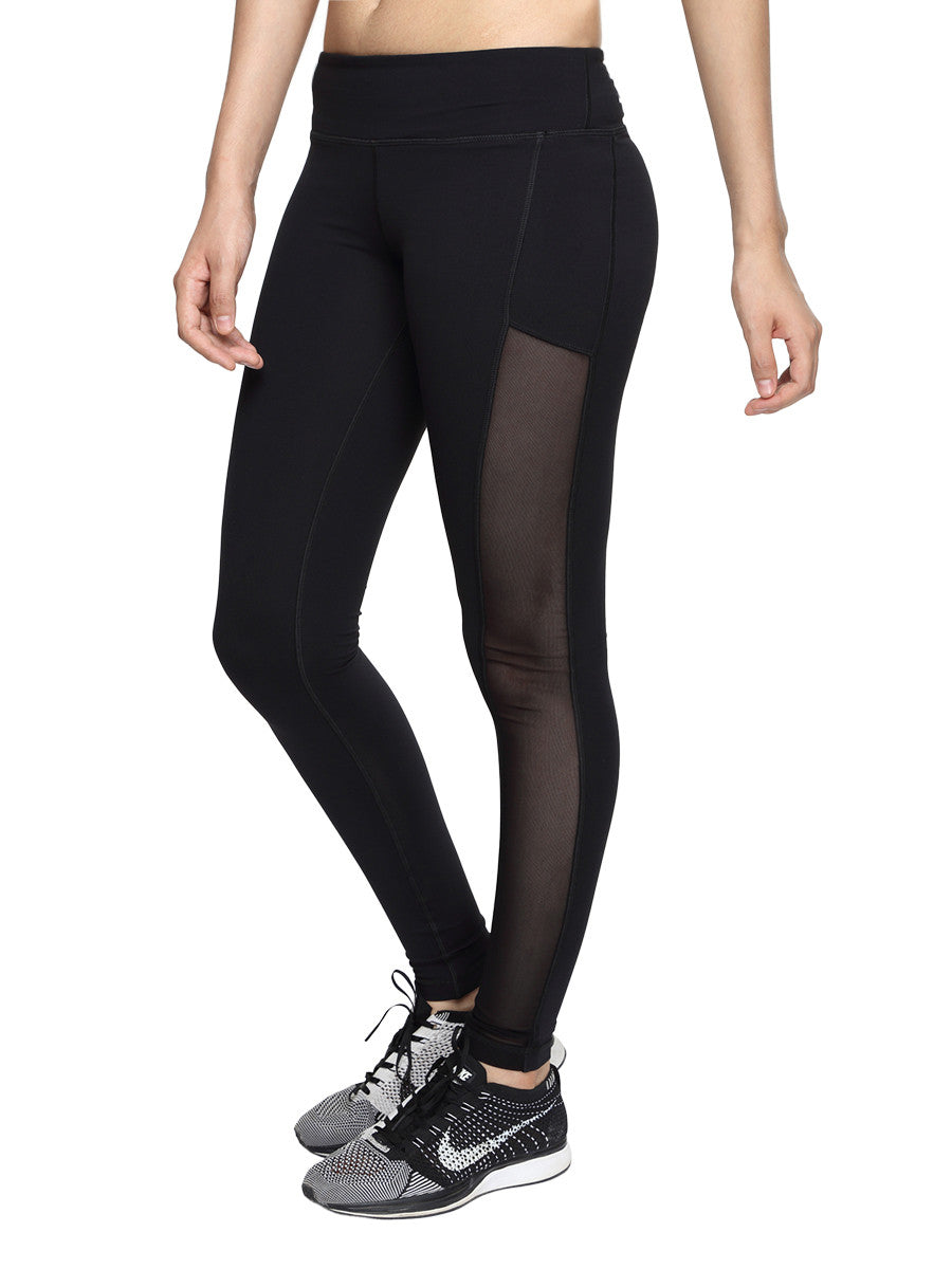 Anti-bacterial ultra flex-quick dry leggings with side mesh - Zebo Active Wear