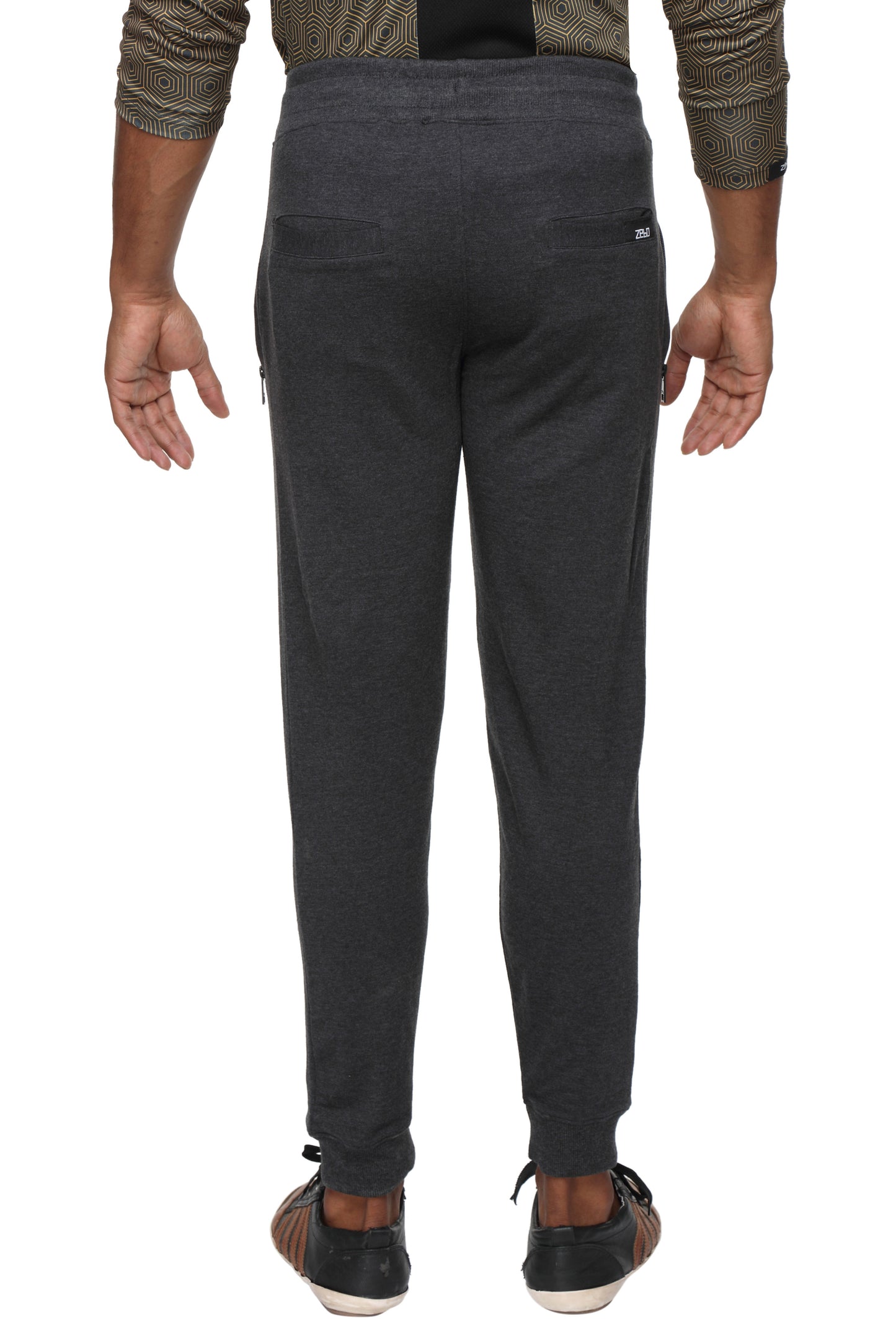 Slim fit cotton Joggers- Grey - Zebo Active Wear