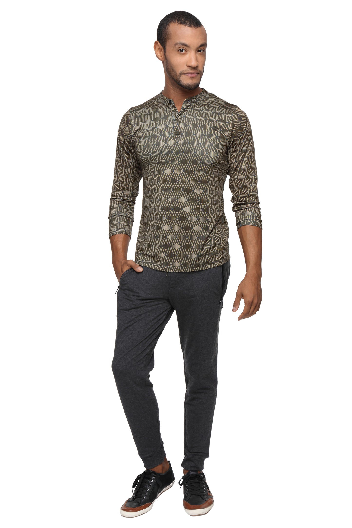 Slim fit cotton Joggers- Grey - Zebo Active Wear