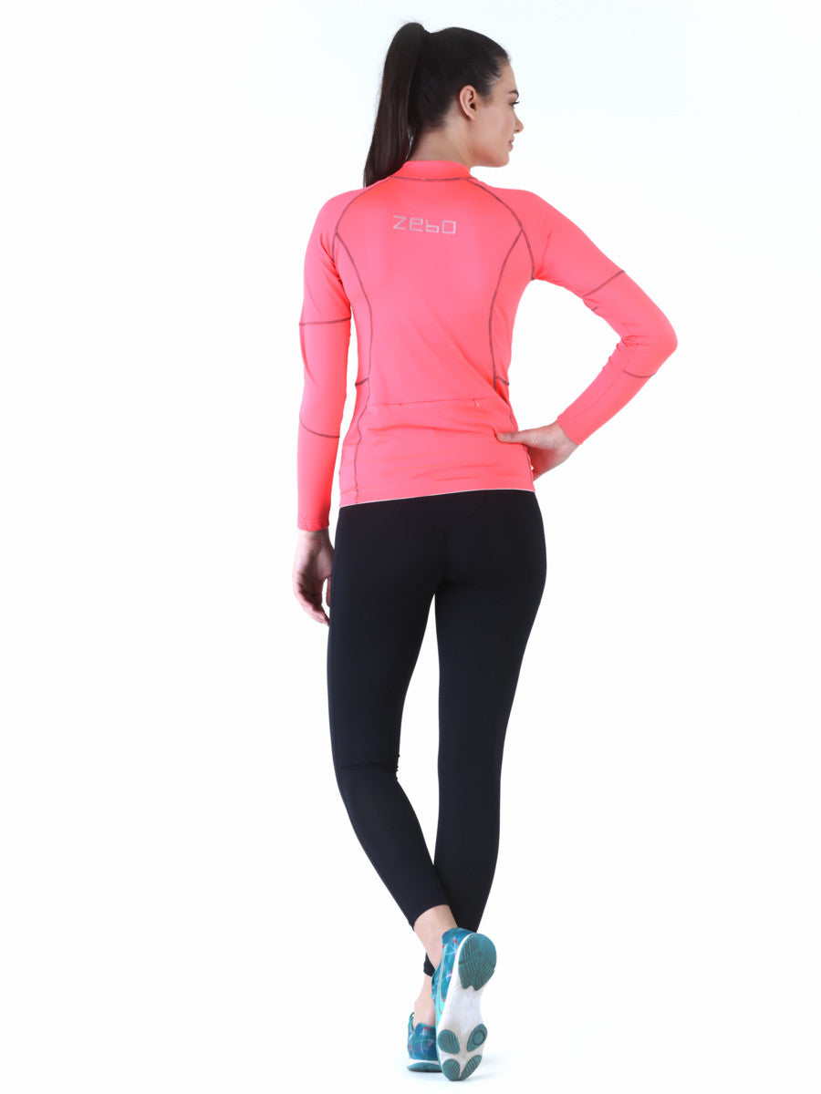 All weather anti bacterial flo pink jacket - Zebo Active Wear