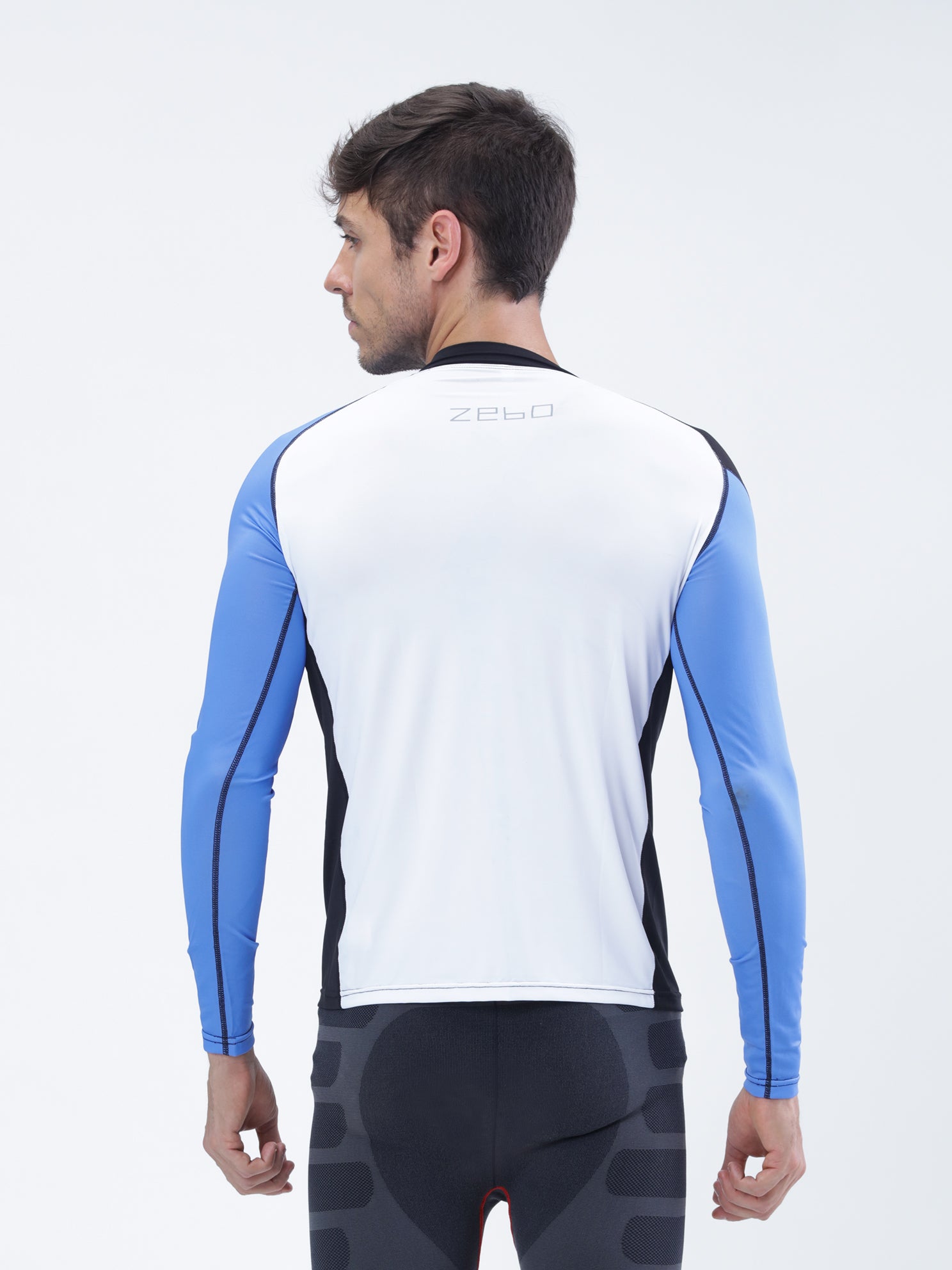 Full sleeve compression top - BlueWave - Zebo Active Wear