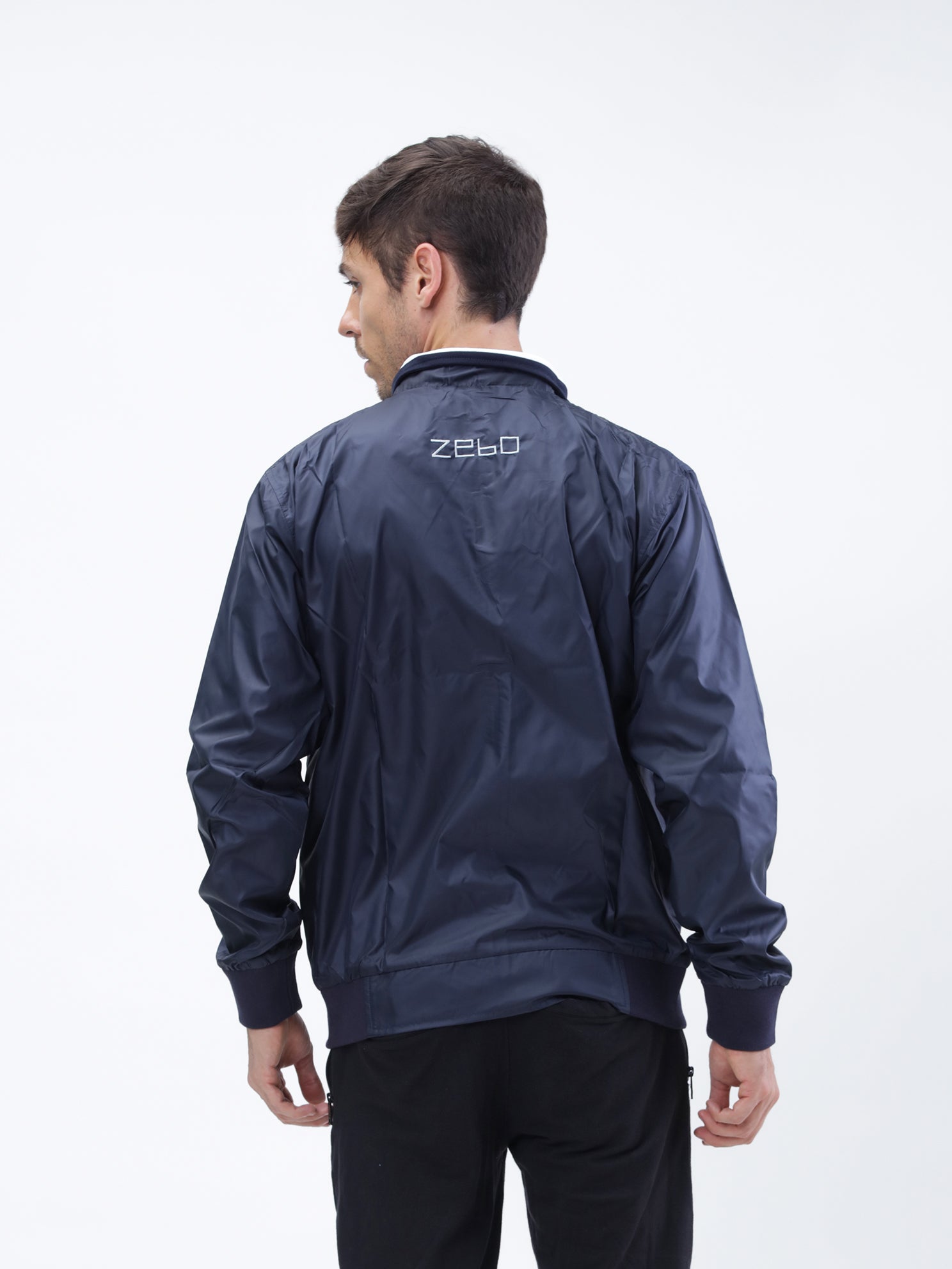 All weather navy blue poly jacket - Zebo Active Wear